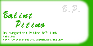 balint pitino business card